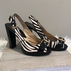 Michael Kors zebra print heels
